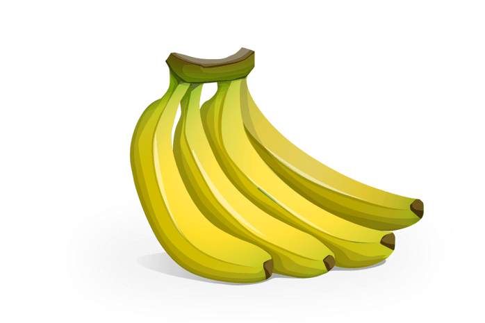 热带带皮水果香蕉简图