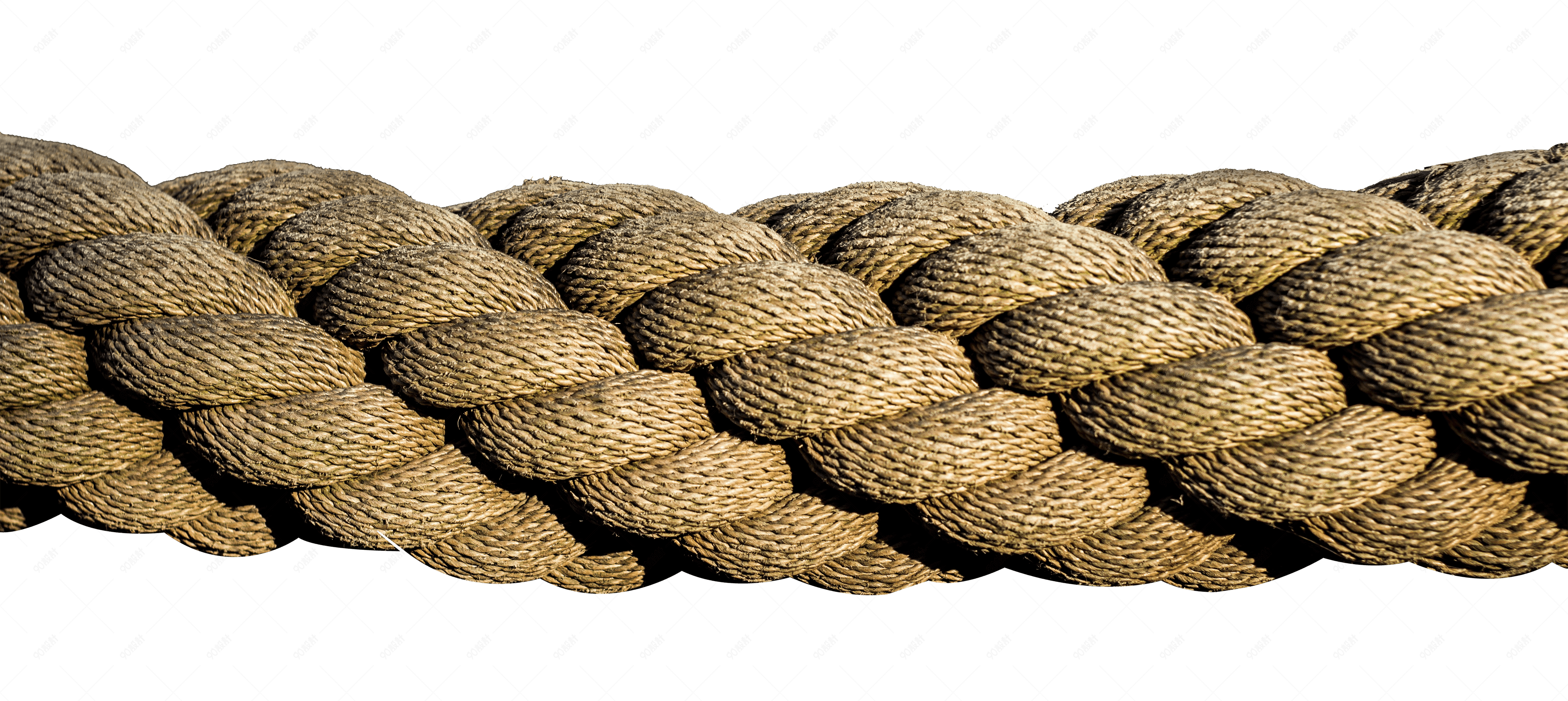 一根褐色的粗壮的麻绳