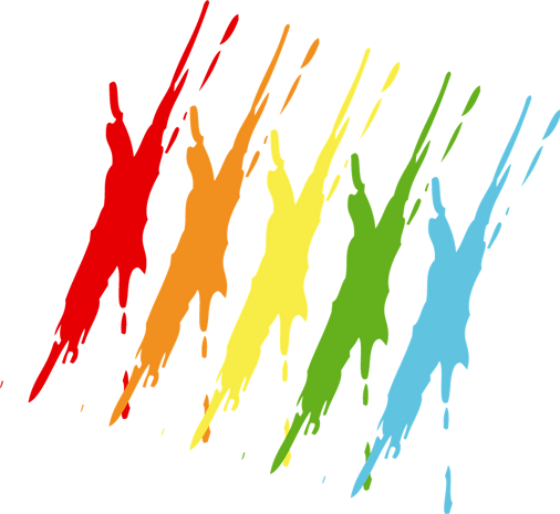 色彩斑斓的喷溅效果图