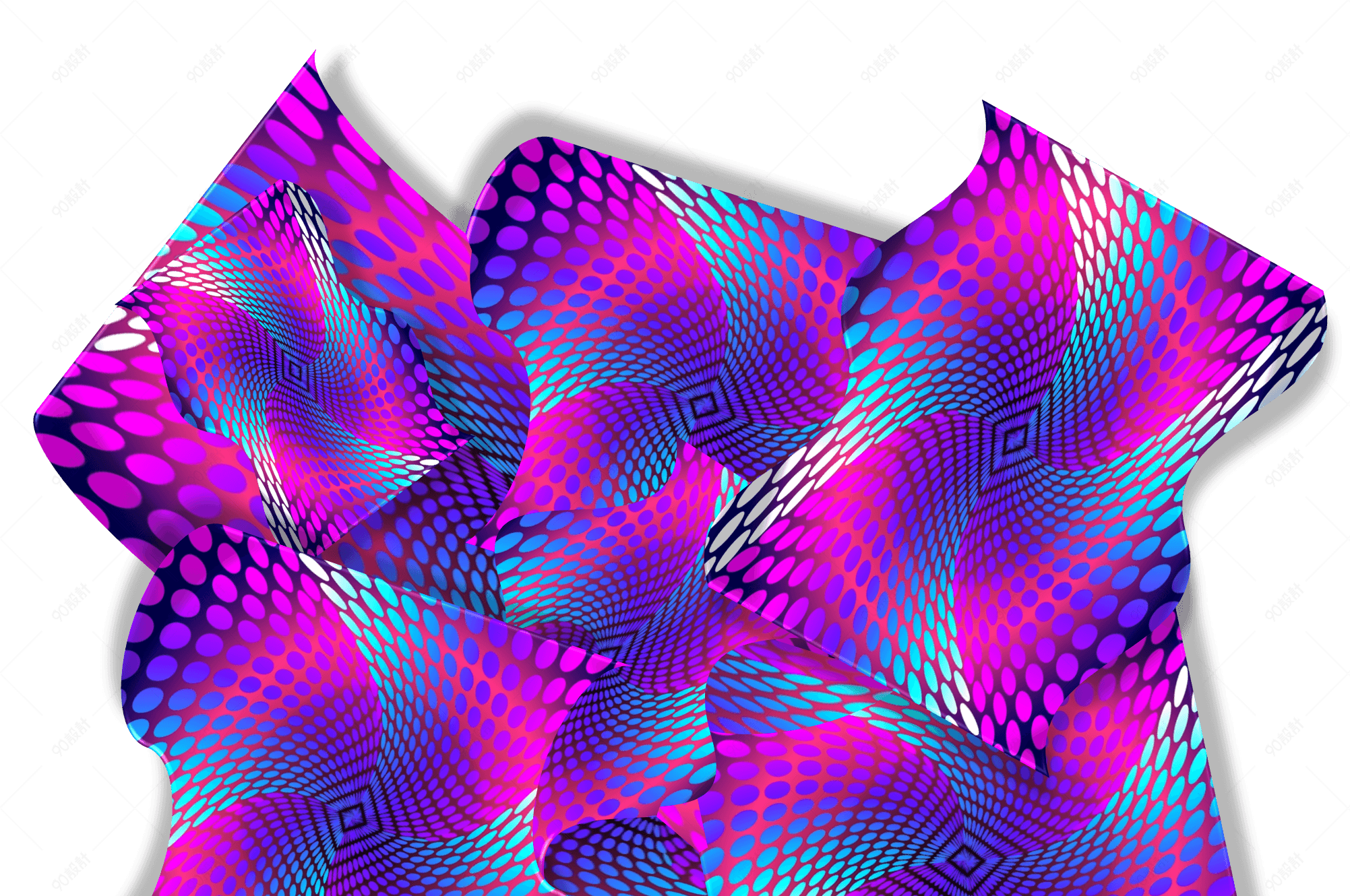 蓝紫色相间网格螺旋渐变