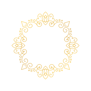 金色花边形图案花纹效果图