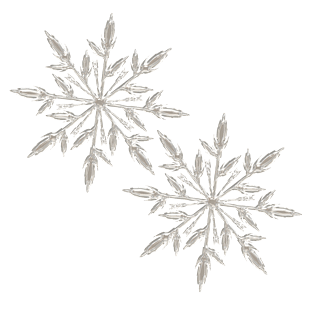 八角雪花透明冰晶体素材