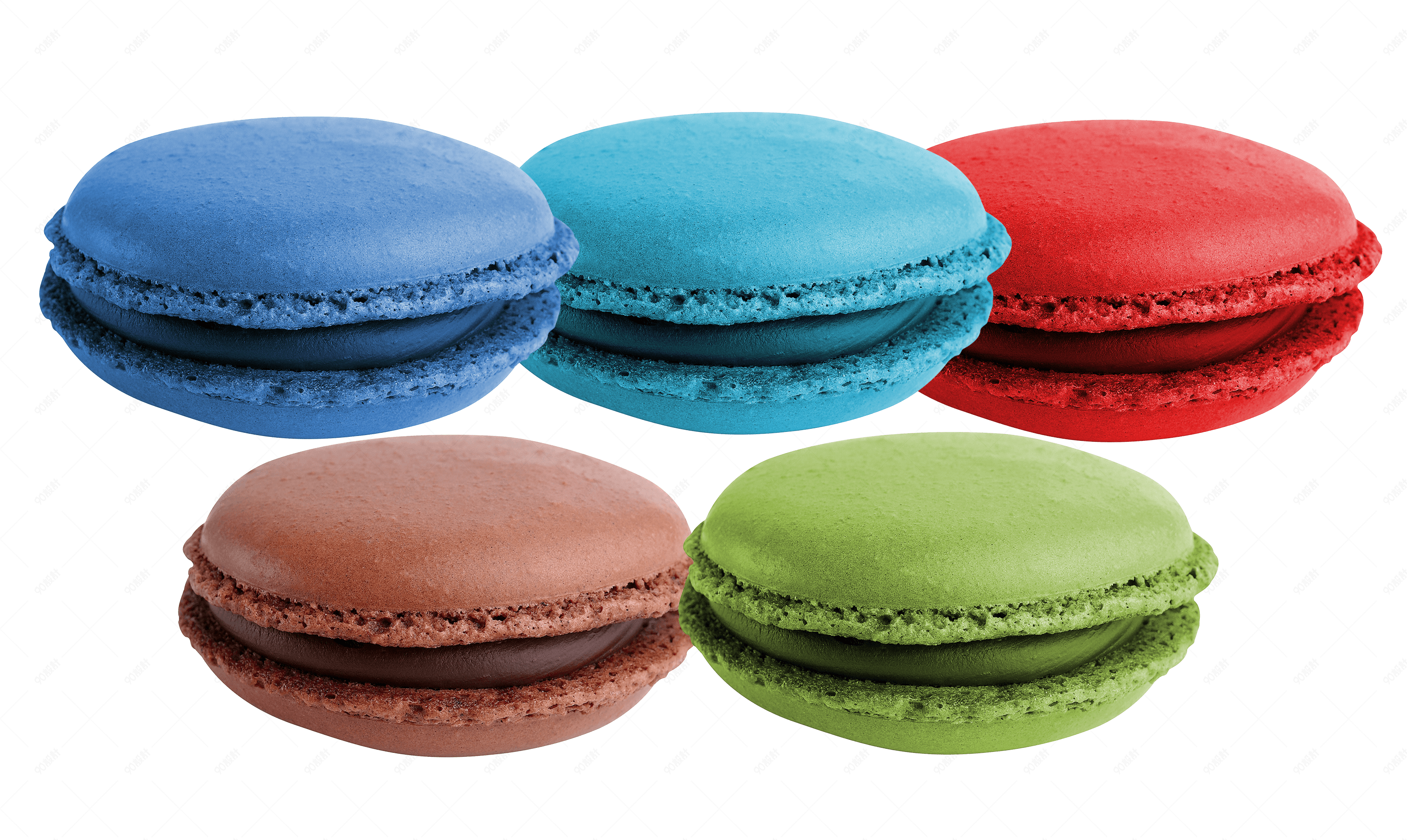 西式多种口味糕点马卡龙