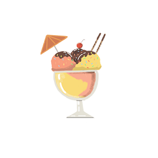 立夏日系卡通手绘冰淇淋杯png