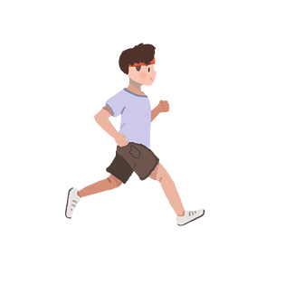 二次元男生跑步图片