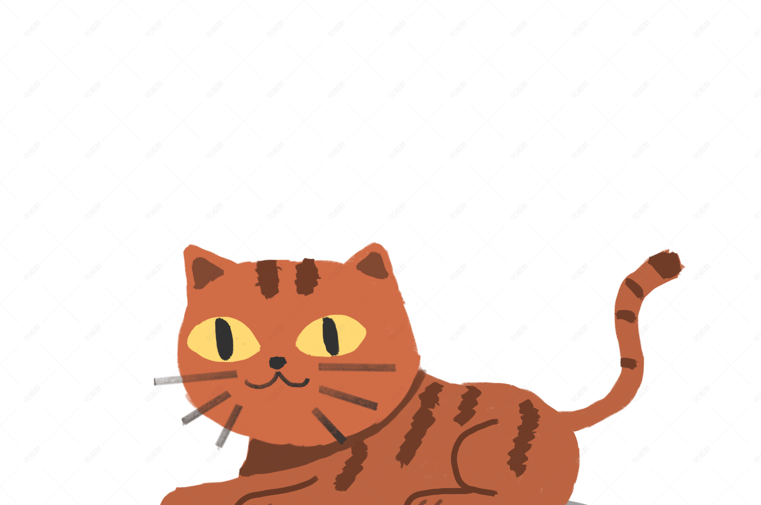 可爱小动物日式卡通手绘小猫咪png