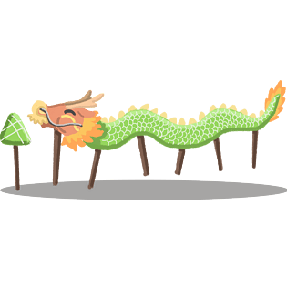 端午节日式手绘卡通粽子图案pngpngpsd2000*2000红底金字装饰迎端午