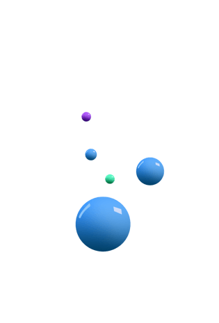 节日素材彩色小球立体装饰免扣透明