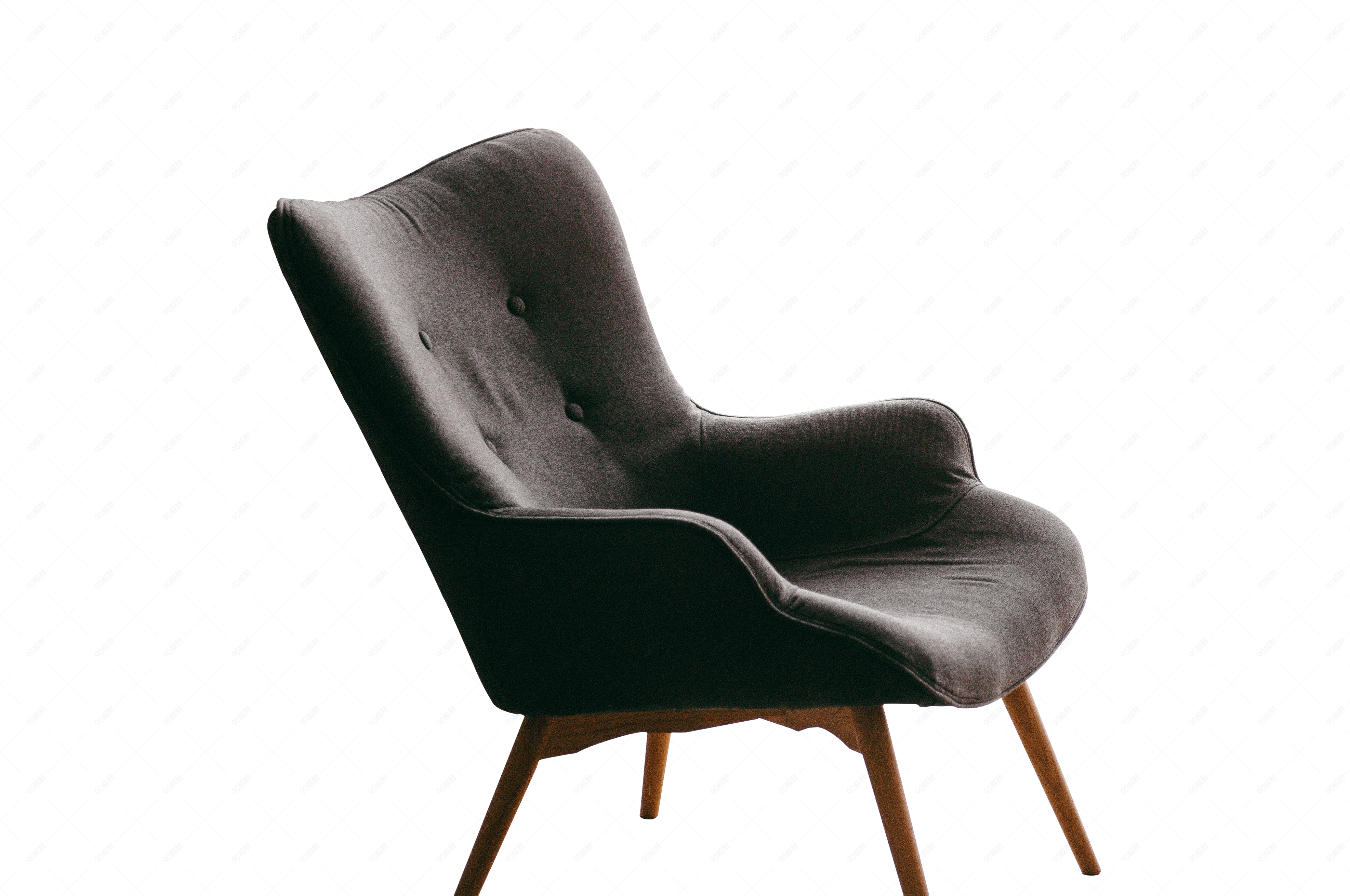 黑色绒布材质的四角椅