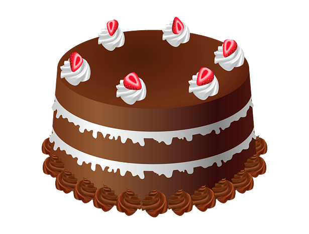 手绘奶油巧克力草莓蛋糕