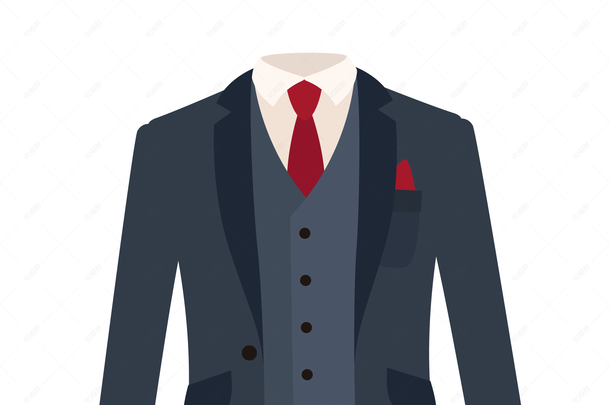 绅士西装领带男士工作服