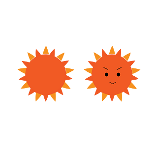 太阳公公阳光刺眼温暖照射