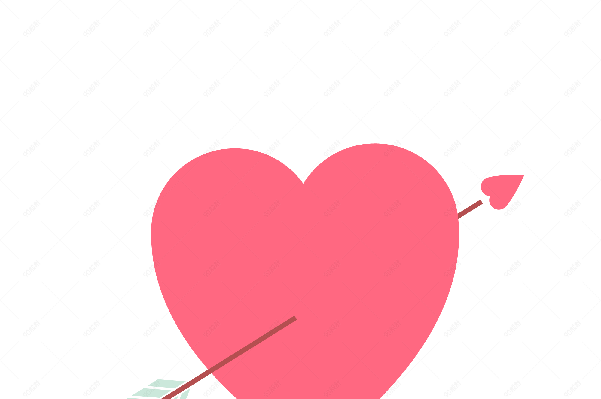 丘比特射箭爱心七夕情人节