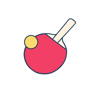 球人物乒乓球球乒乓球拍乒乓球跑步比赛卡通乒乓球卡通跑步比赛卡通