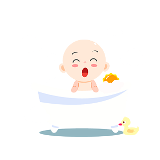 宝宝爱洗澡身体香泡泡浴