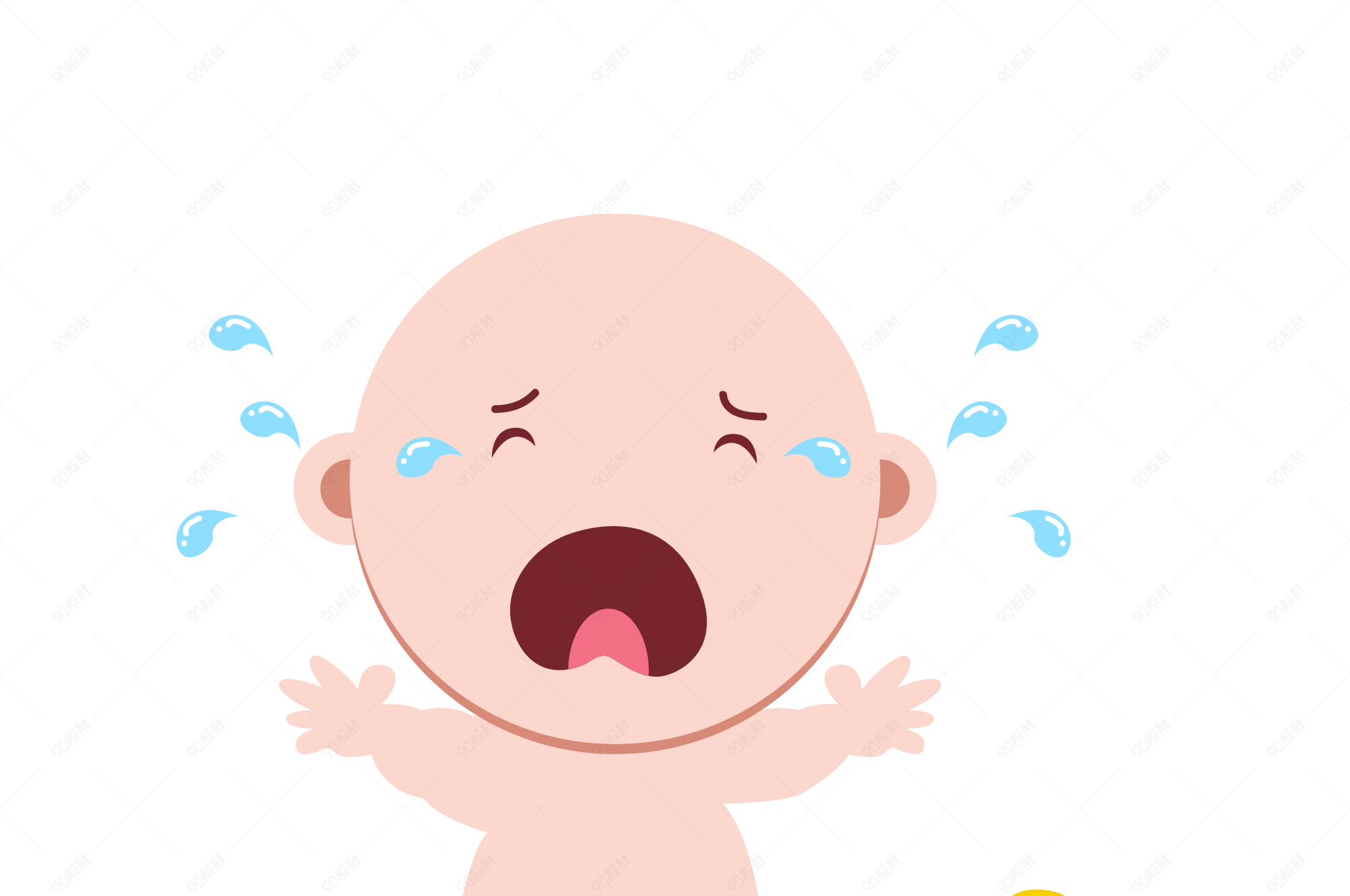 宝宝不开心哇哇大哭流泪