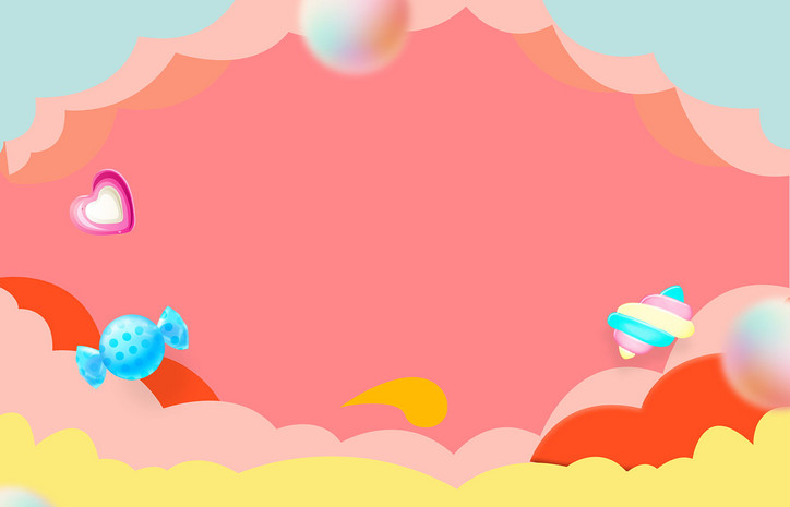 粉色可爱母婴服饰玩具扁平卡通海报背景