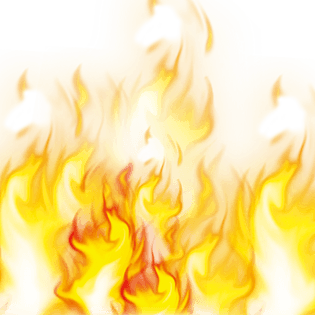 黄色大火苗火焰png