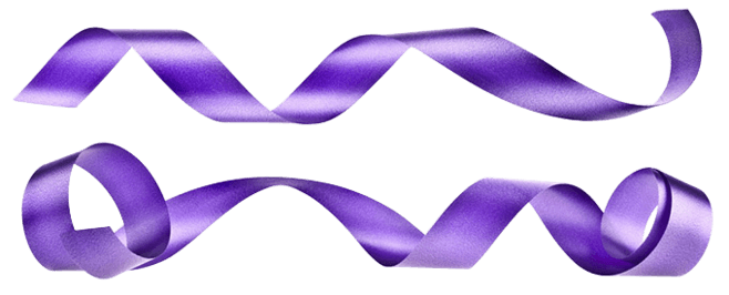 紫色漂浮立体丝带png