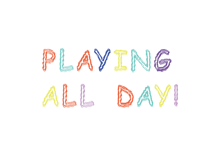 欢乐一整天六一儿童节艺术字