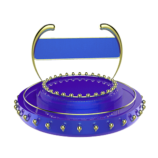 电商紫色立体小舞台c4d展台