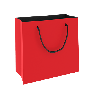 仿真红色礼品袋免抠素材