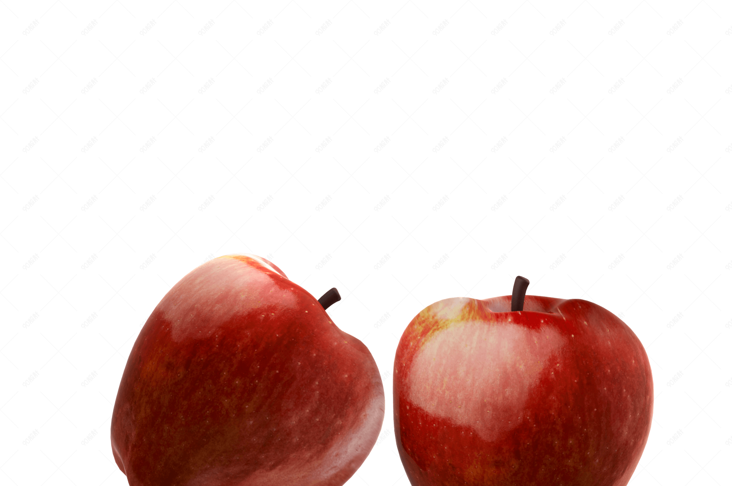仿真红苹果模型免抠素材
