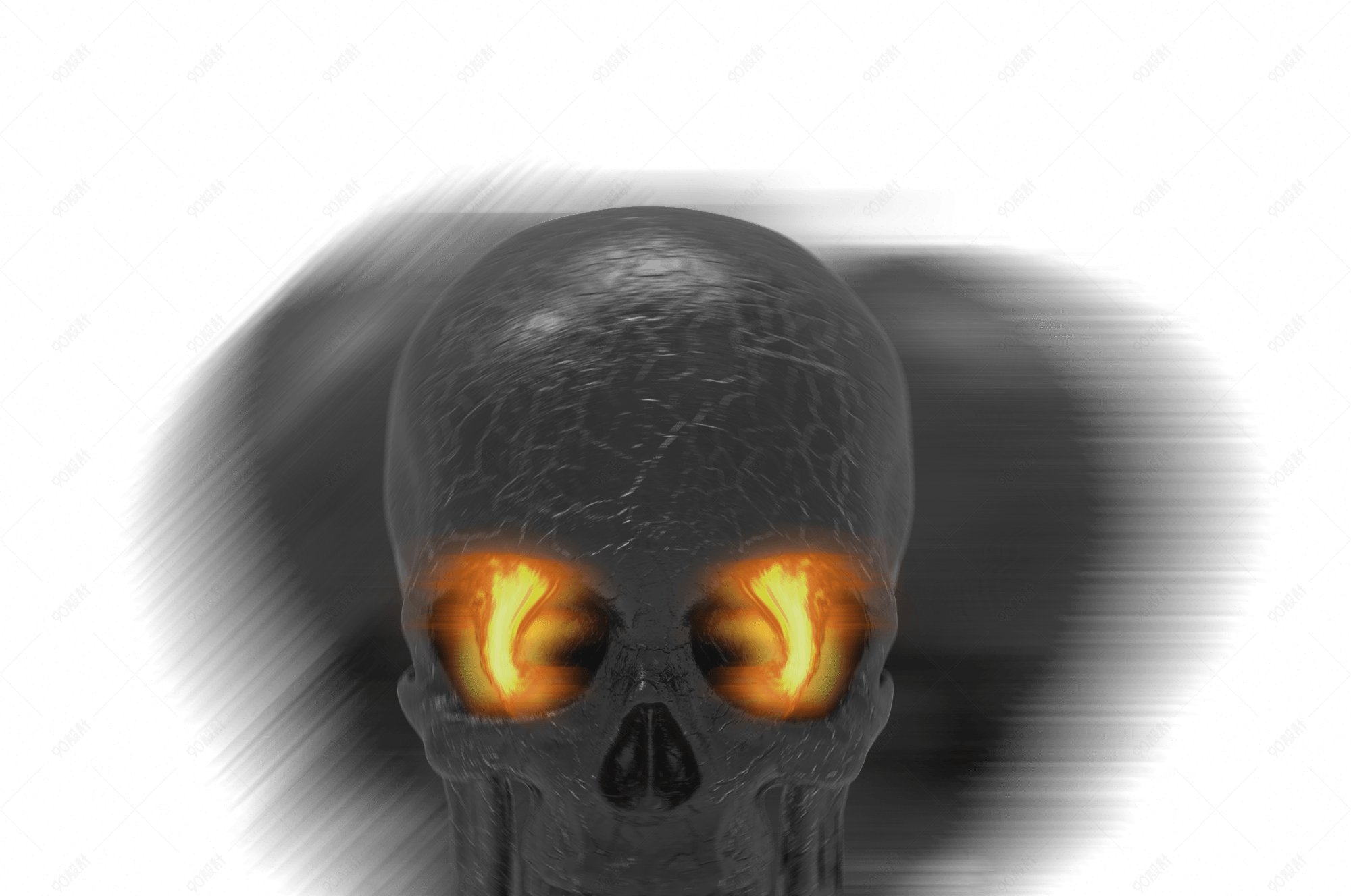 万圣节黑色骷髅头素材