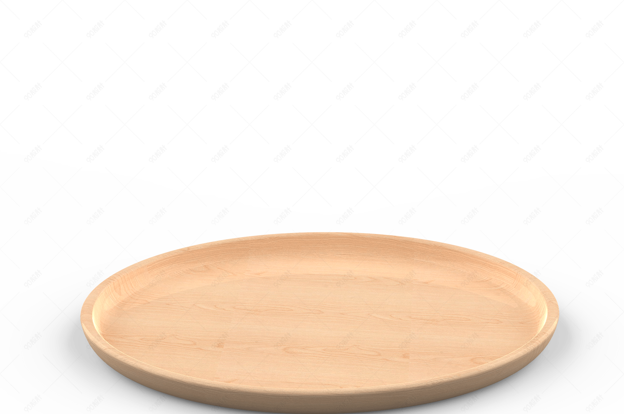 实物木制盘子免抠素材【免抠元素png】-90设计网