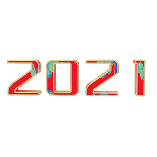 立体金属字2021春节