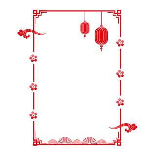 新年红色灯笼梅花图片大全