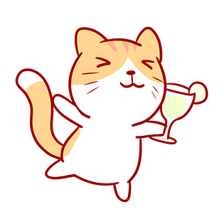 夏日可爱拿着柠檬水的猫