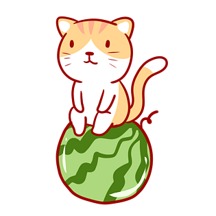 西瓜猫瑜伽动漫小清新西瓜西瓜汁西瓜图片西瓜水果西瓜猫西瓜卡通水果
