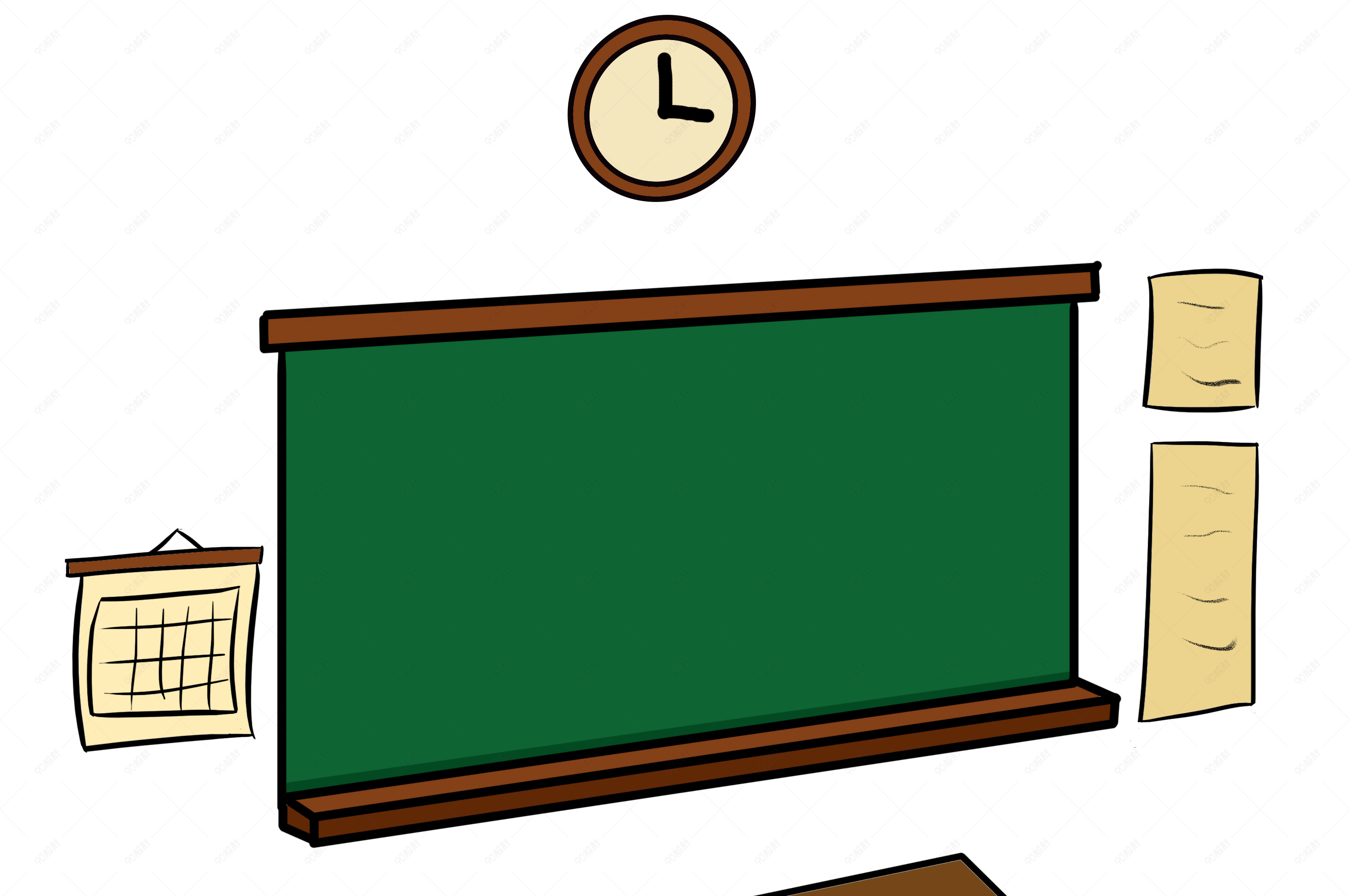 开学总动员卡通写实教室