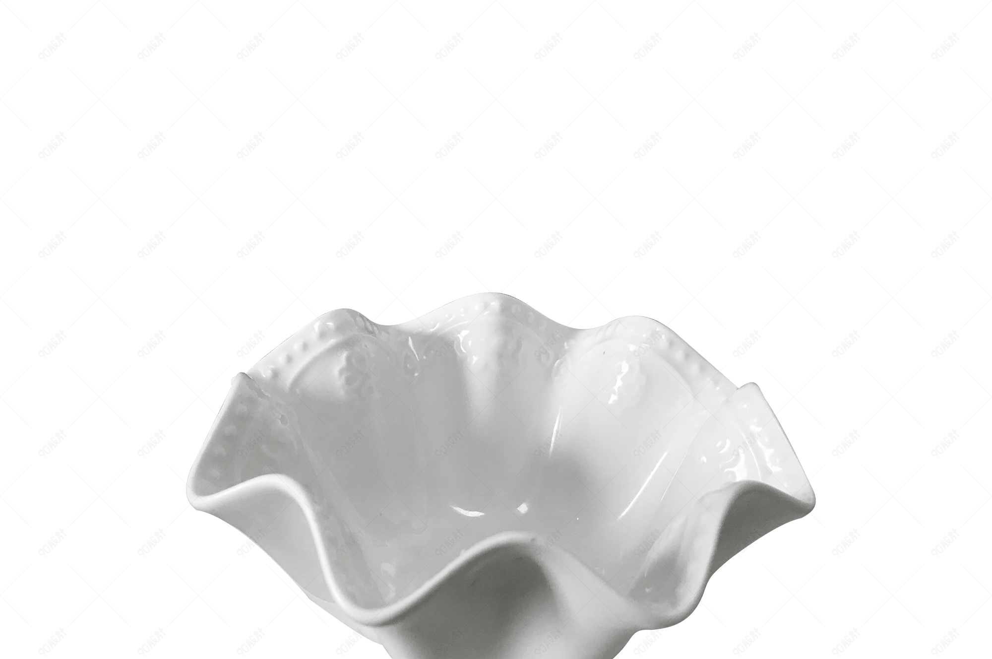 白色异形多边材料碗碟