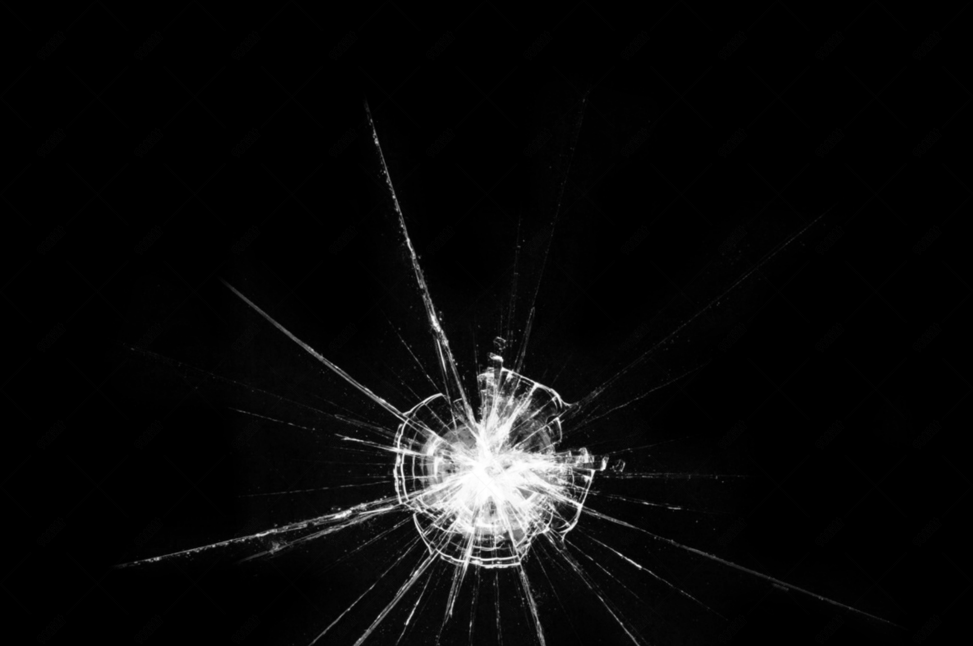 玻璃裂纹打碎的玻璃效果