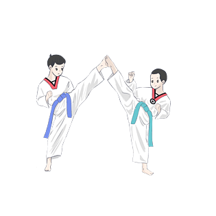 跆拳道练习男生兴趣班课余爱好卡通武术