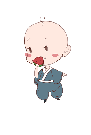 小和尚手绘图片大全