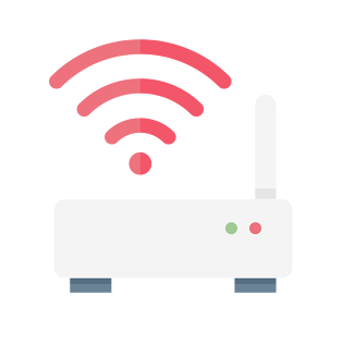 wi-fi路由器网络连结矢量元素图标免抠