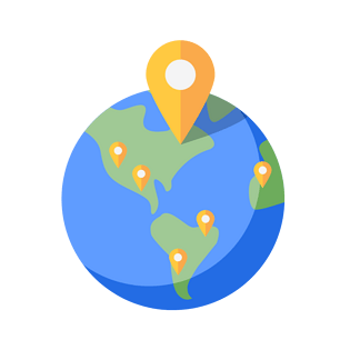 地球地址地点位置矢量元素图标免抠