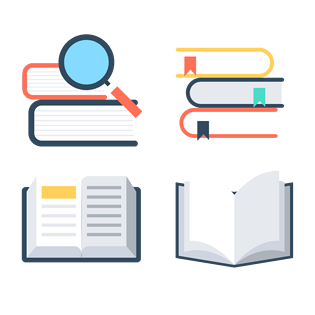 查找内容书本阅读知识矢量元素免抠
