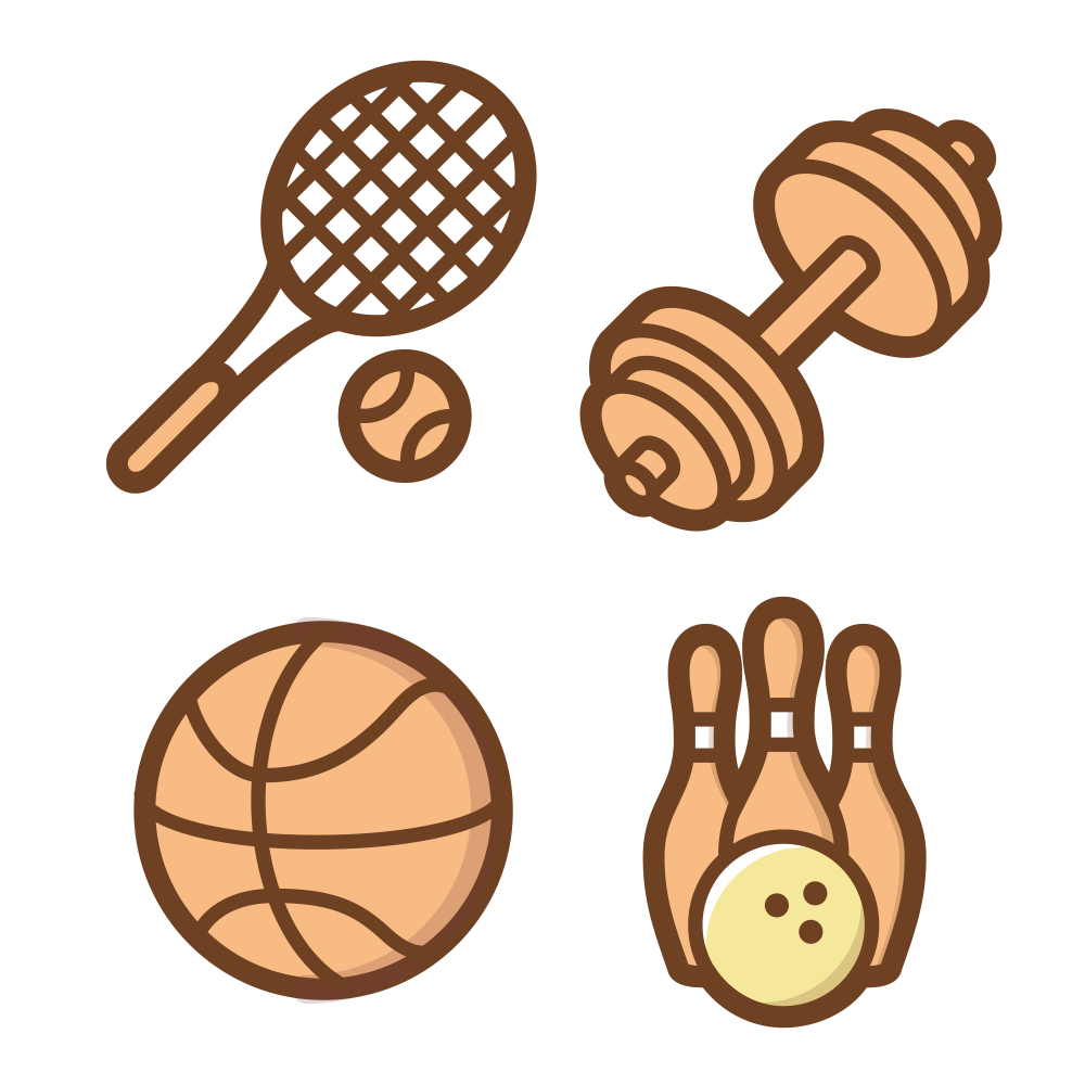 杠铃篮球保龄球矢量元素免抠素材图标免费下载_高清png图片-90设计网