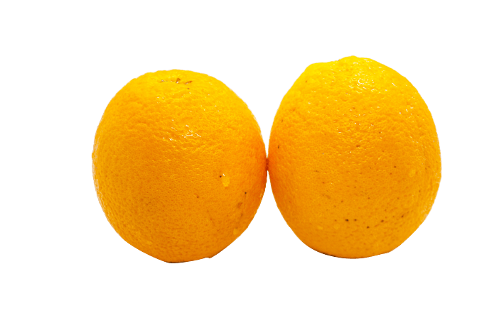 橙子两个新鲜水果实拍免抠png图片