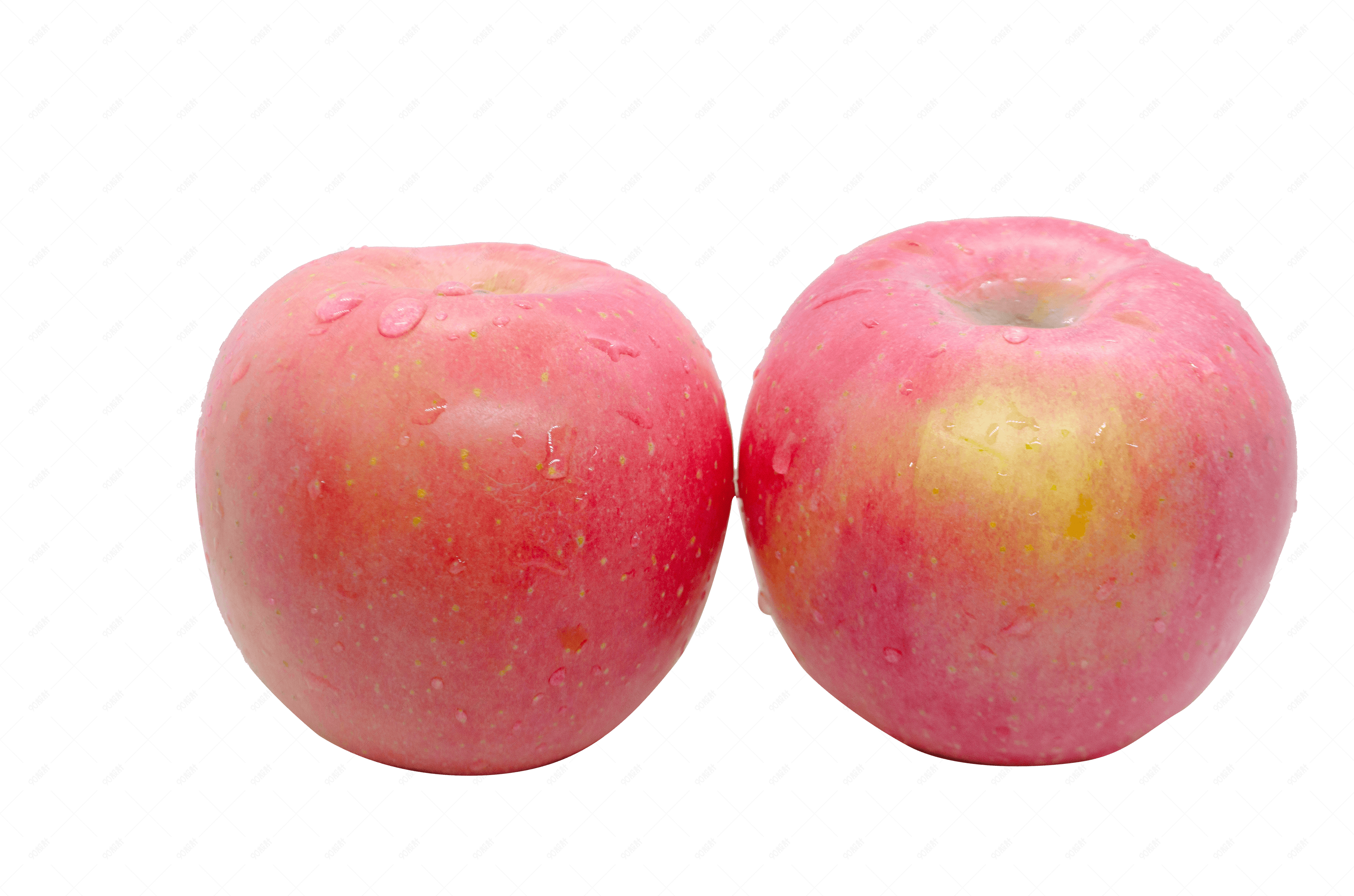 红苹果两个水果实拍免抠png图片