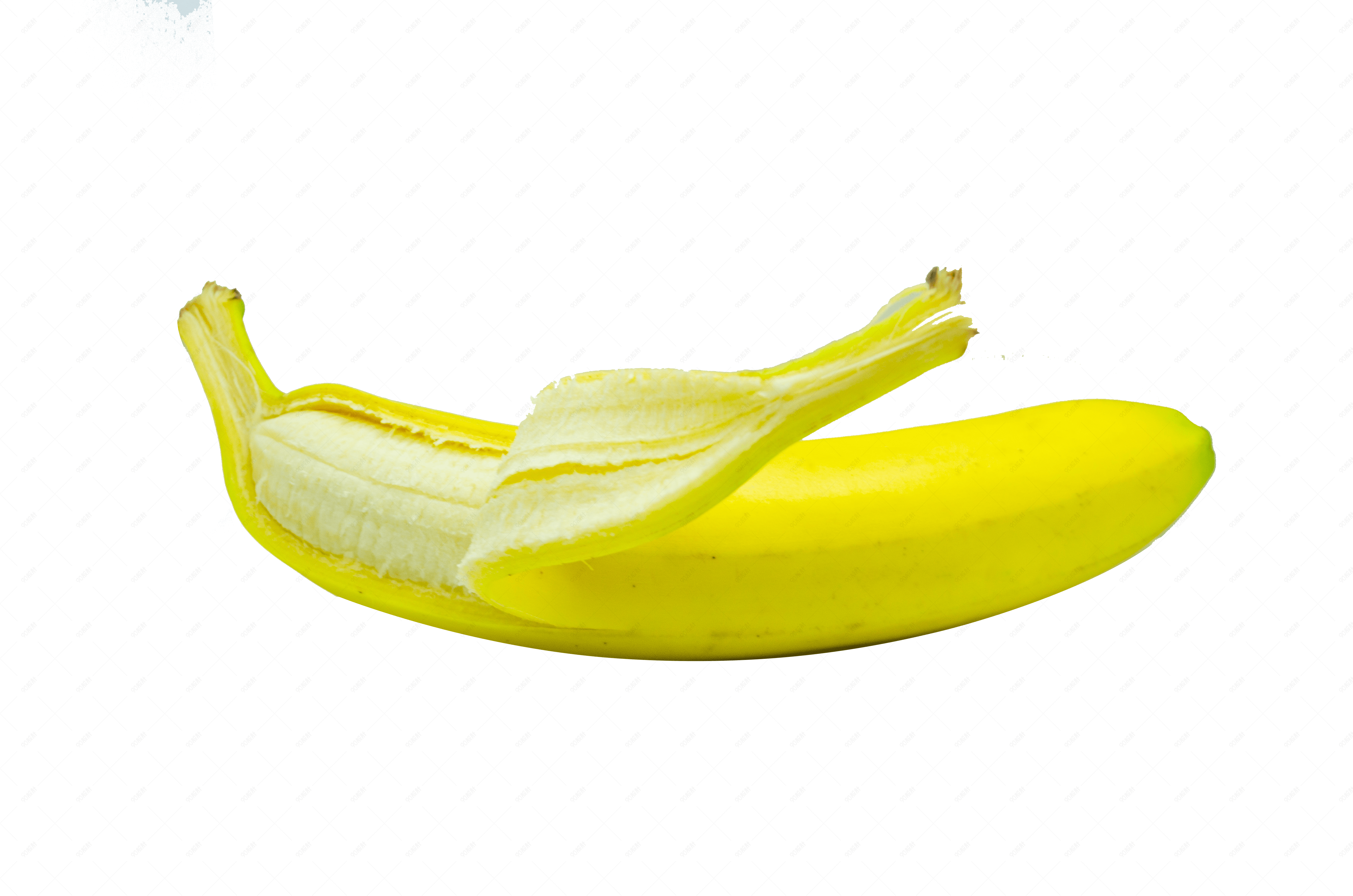 香蕉剥皮新鲜水果实拍免抠png图片