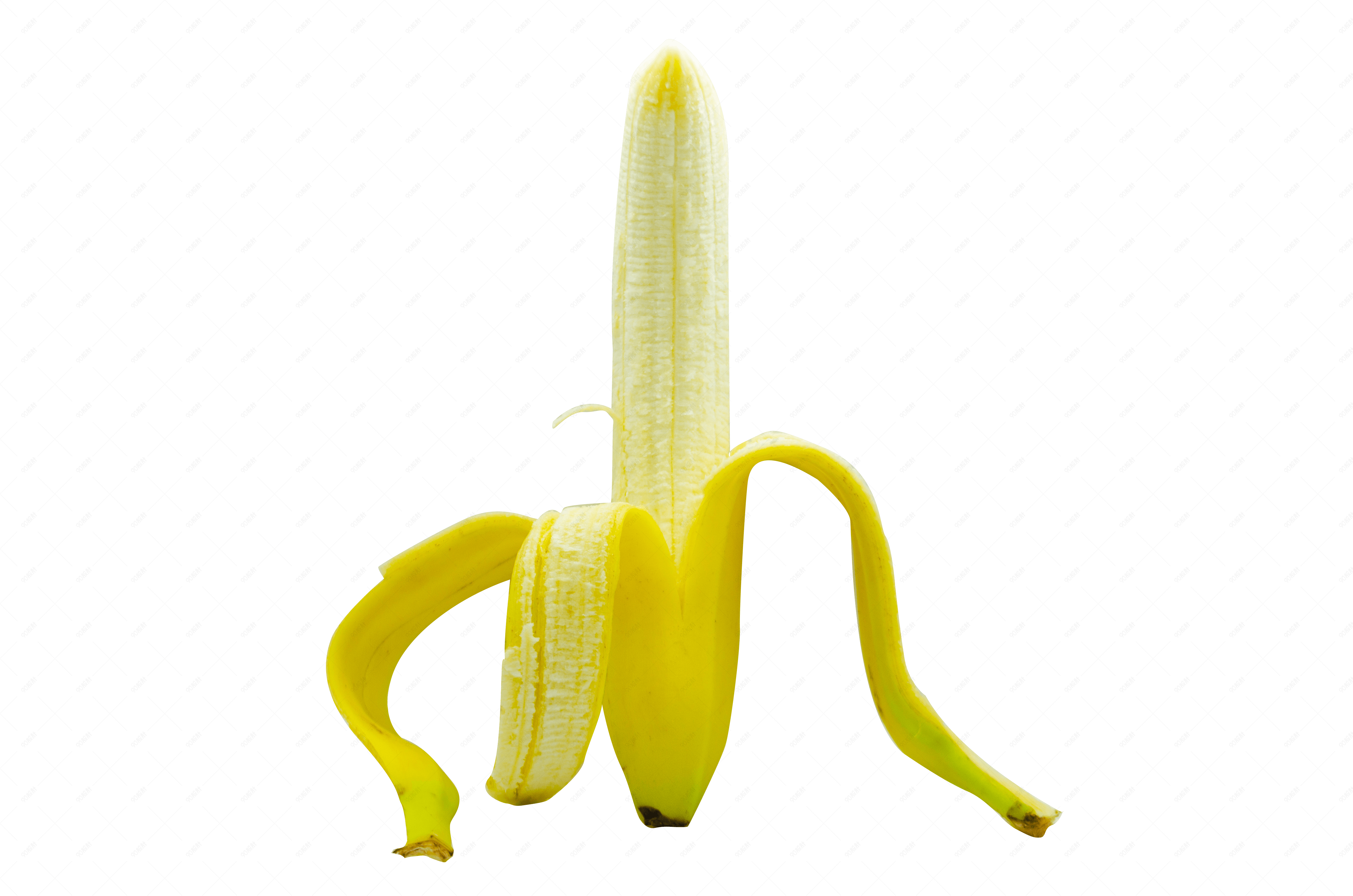 香蕉剥皮新鲜水果实拍免抠png图片