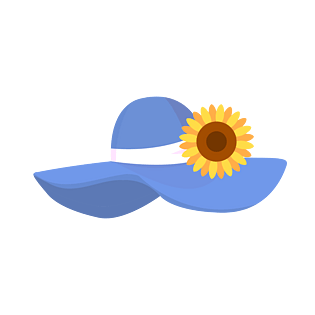 向日葵花卉凉帽遮阳饰品