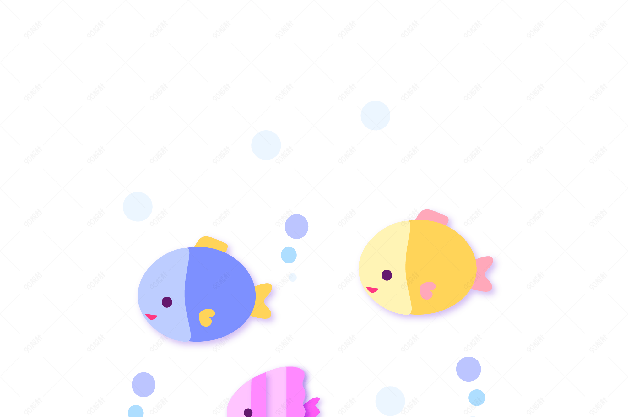 七彩泡泡鱼游泳动物海鲜