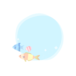 海洋大海鱼类标签边框底纹