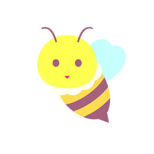 小蜜蜂卡通人物装饰动画